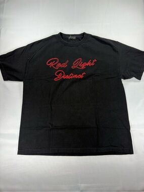 Distinct Peoples Red Light District Graphic Tee Men’s XL Black Red